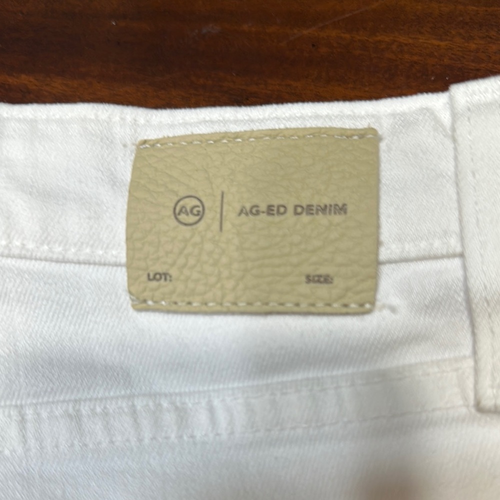 AG Adriano Goldschmied Women's White Boyfriend Jeans - Picture 4 of 8